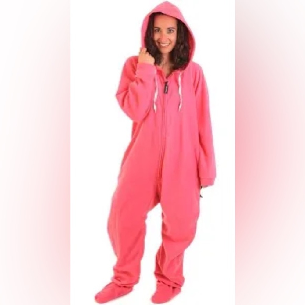New Footed Adult Pajama Jumpsuits Unisex, Detachable Feet footed onesie Sz S